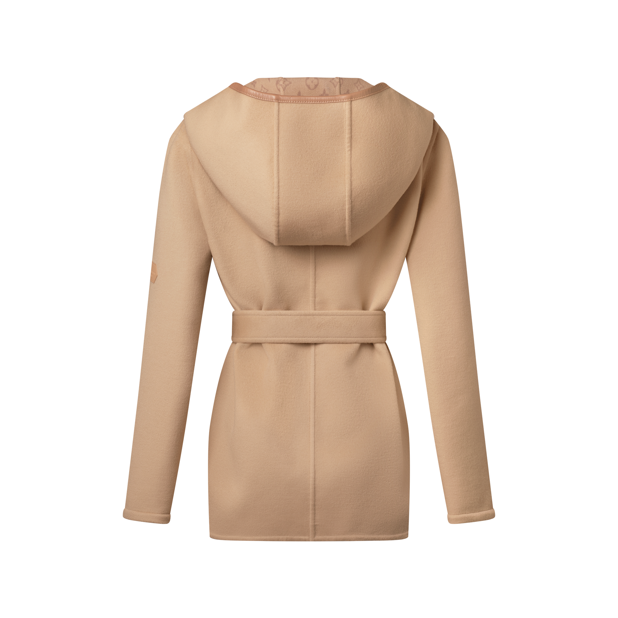 Belted Short Wrap Pea Coat - Luxury Beige | LOUIS VUITTON